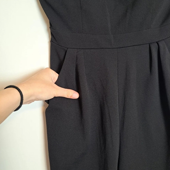 Love Nickie Lew Black Sleeveless Sweetheart Neckline Jumpsuit Pantsuit Size 5 - Picture 4 of 7